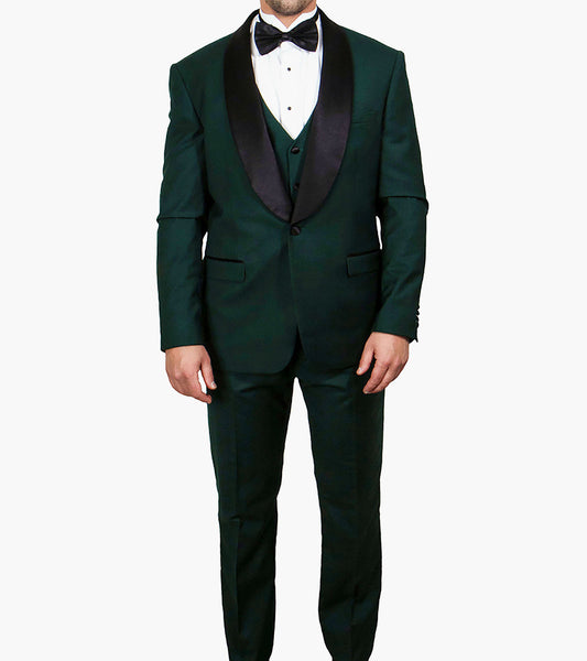 Stacy Adams Calloway 3 Piece Vested Tux Men’s Suits - Green