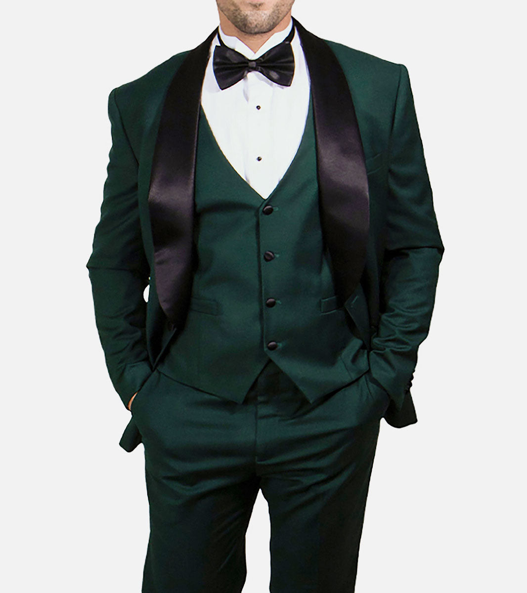 Stacy Adams Calloway 3 Piece Vested Tux Men’s Suits - Green