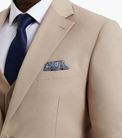 Stacy Adams Hoffman 3 Piece Vested Suit Men’s Suits - Tan