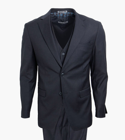 Stacy Adams Hoffman 3 Piece Vested Suit Men’s Suits - Charcoal