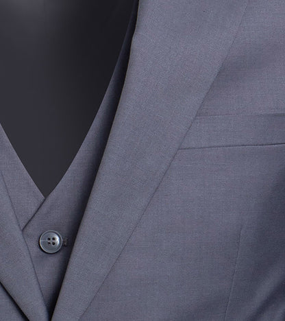 Stacy Adams Hoffman 3 Piece Vested Suit Men’s Suits - Gray