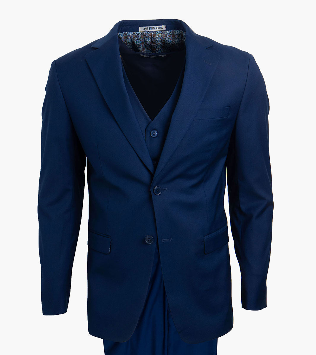 Stacy Adams Hoffman 3 Piece Vested Suit Men’s Suits - Indigo