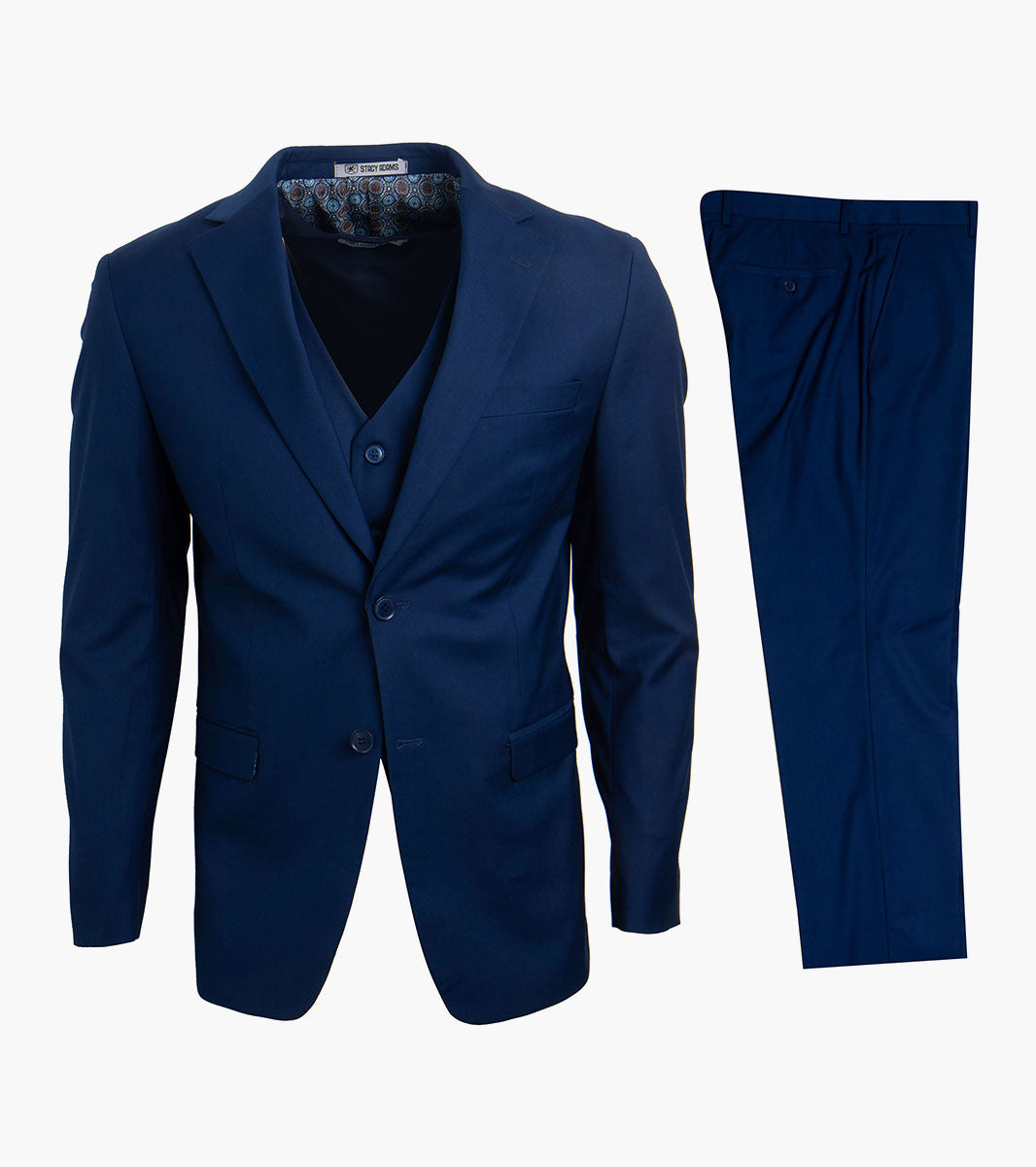 Stacy Adams Hoffman 3 Piece Vested Suit Men’s Suits - Indigo
