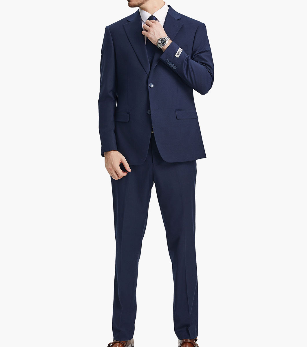 Stacy Adams Hoffman 3 Piece Vested Suit Men’s Suits - Indigo