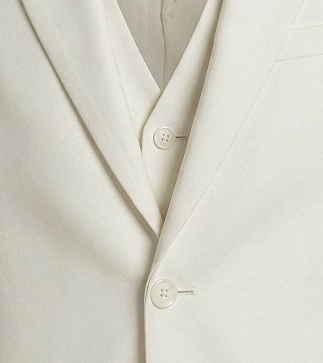 Stacy Adams Hoffman 3 Piece Vested Suit Men’s Suits - Ivory