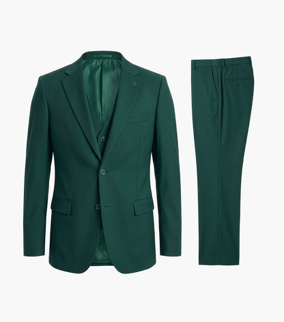 Stacy Adams Hoffman 3 Piece Vested Suit Men’s Suits - Green