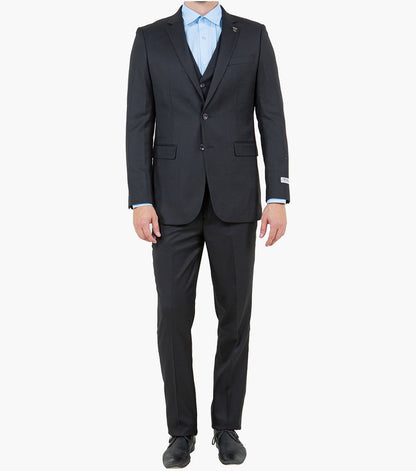 Stacy Adams Shane 3 Piece Vested Suit Men’s Suits - Black