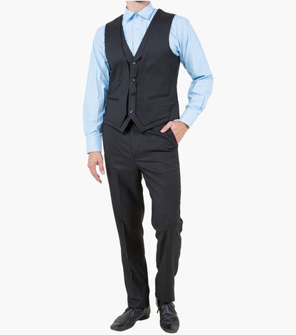 Stacy Adams Shane 3 Piece Vested Suit Men’s Suits - Black