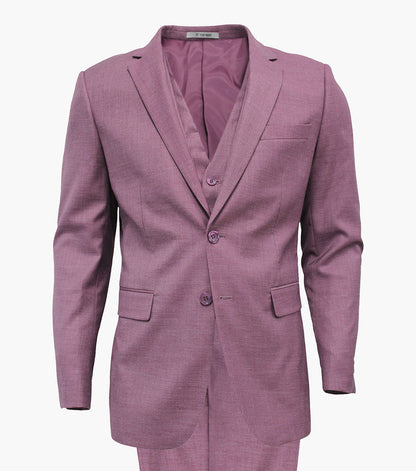 Stacy Adams Shane 3 Piece Vested Suit Men’s Suits - Purple