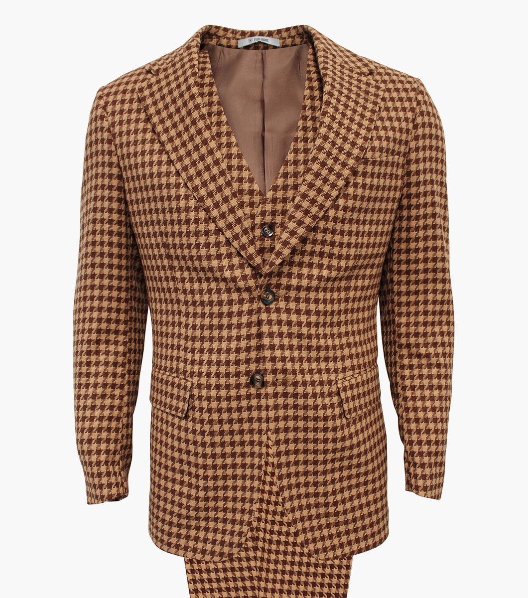 Stacy Adams Anquetil 3 Piece Vested Suit Men’s Suits - Copper
