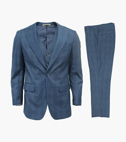 Stacy Adams Coppi 3 Piece Vested Suit Men’s Suits - Navy