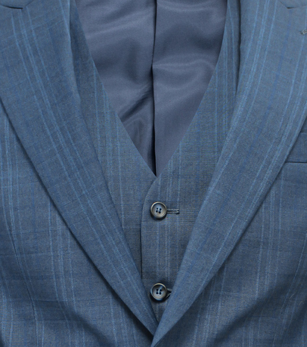 Stacy Adams Coppi 3 Piece Vested Suit Men’s Suits - Navy