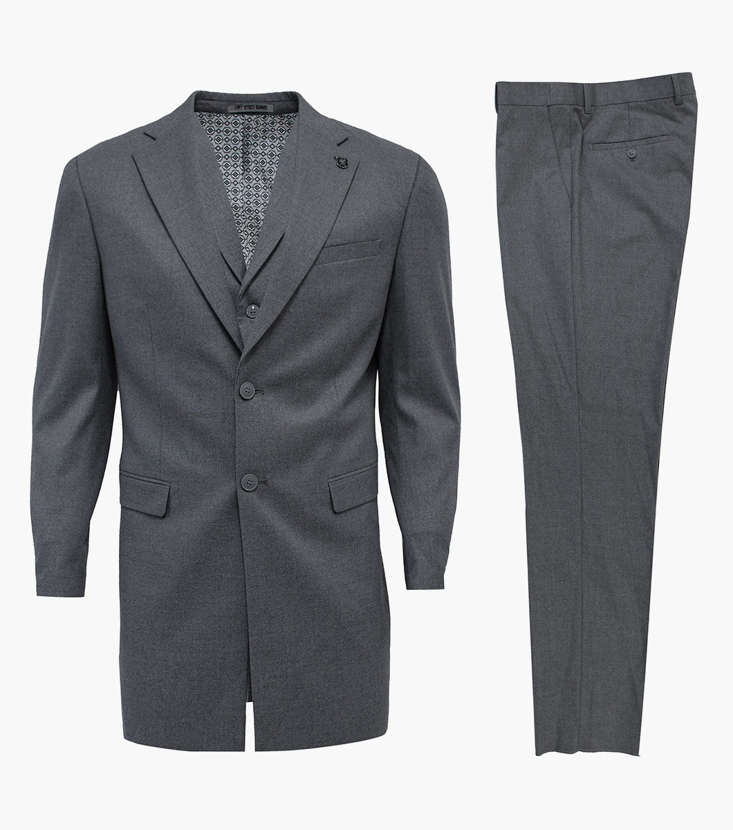 Stacy Adams Hinault 3 Piece Vested Suit Men’s Suits - Charcoal
