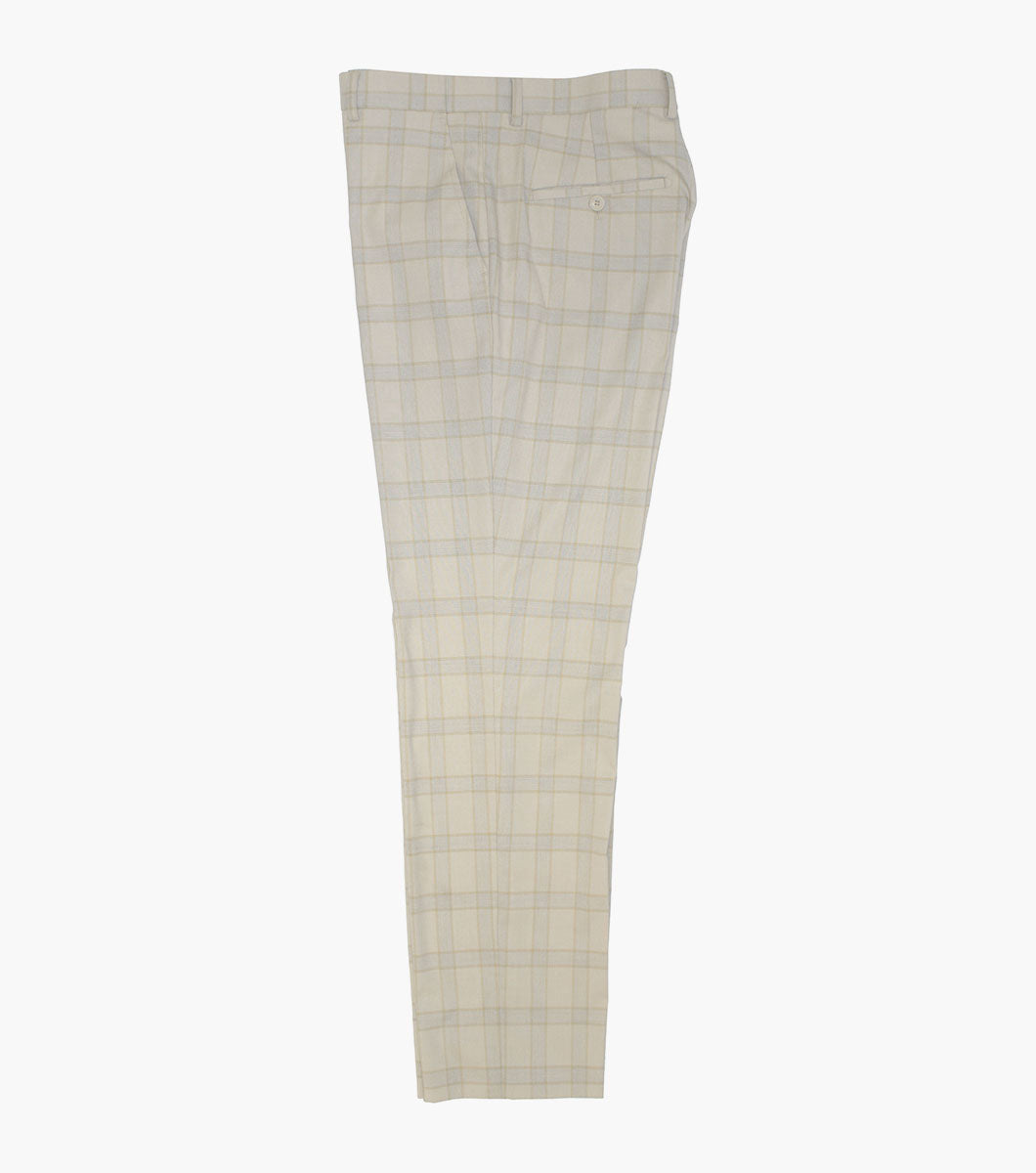 Stacy Adams Coogan 3 Piece Vested Suit Men’s Suits - Cream