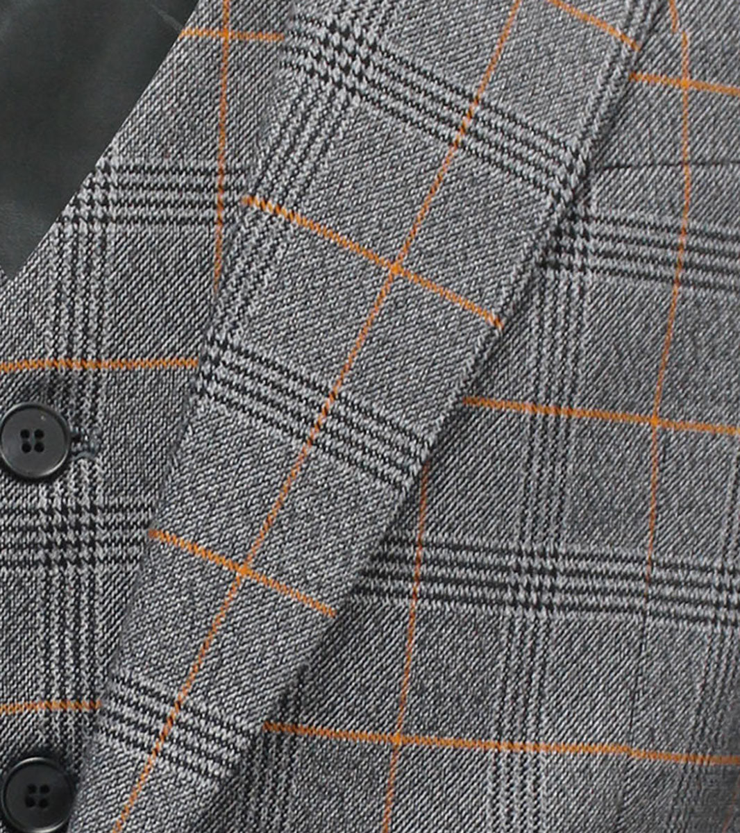 Stacy Adams Crowe 3 Piece Vested Suit Men’s Suits - Gray
