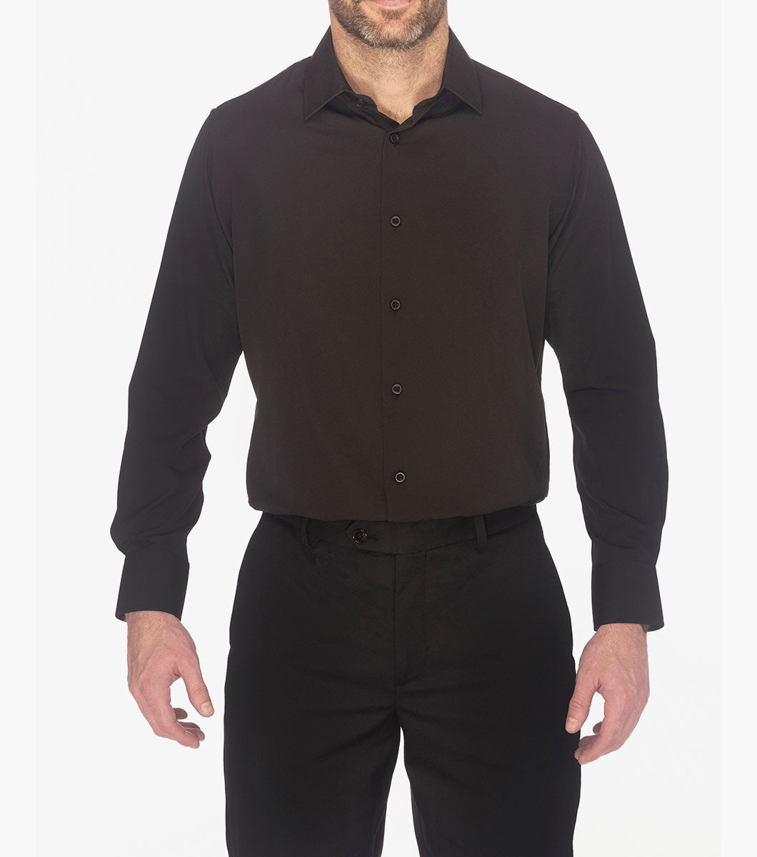Stacy Adams Sandee Dress Shirt Spread Collar Dress Shirts - Black