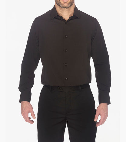 Stacy Adams Sandee Dress Shirt Spread Collar Dress Shirts - Black