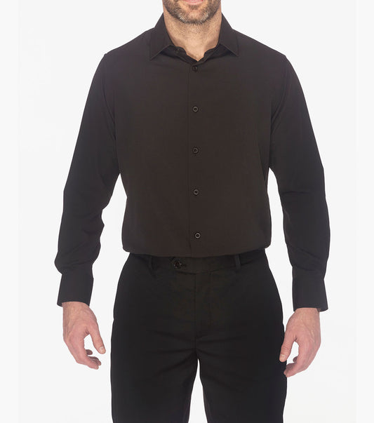 Stacy Adams Sandee Dress Shirt Spread Collar Dress Shirts - Black