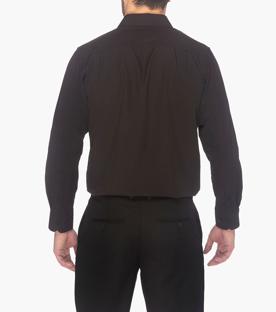 Stacy Adams Sandee Dress Shirt Spread Collar Dress Shirts - Black