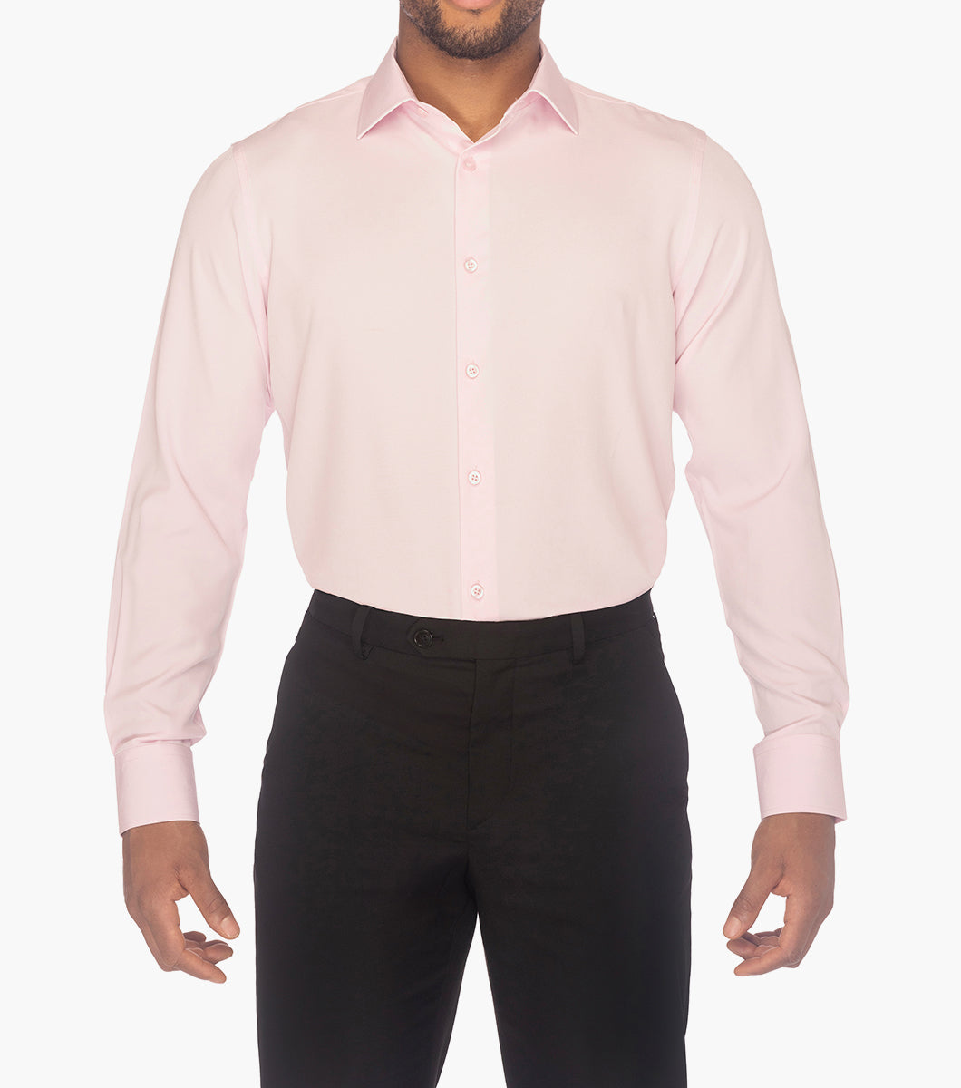 Stacy Adams Sandee Dress Shirt Spread Collar Dress Shirts - Pink Multi