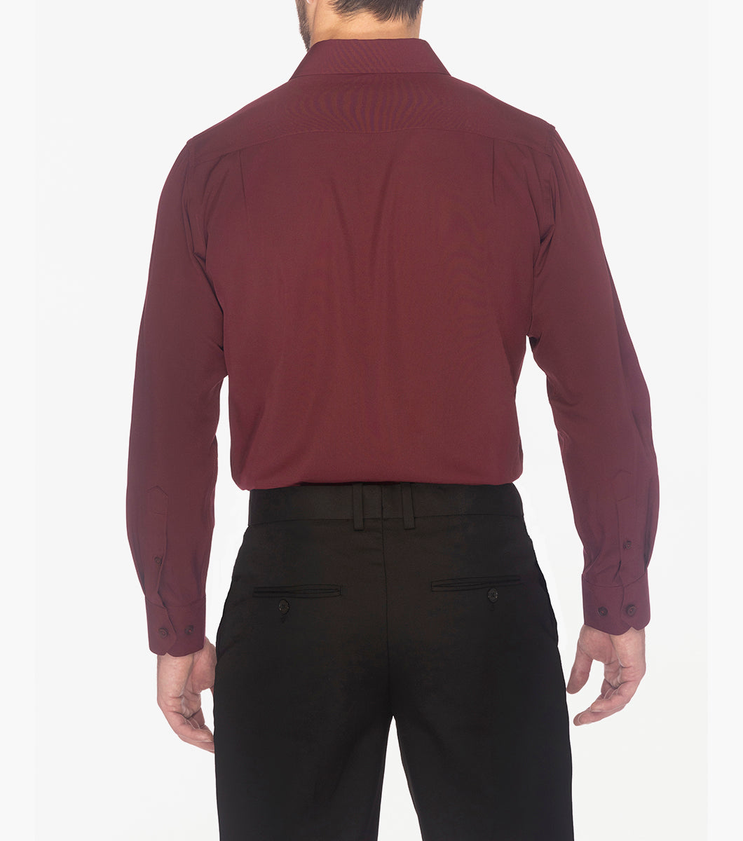 Stacy Adams Sandee Dress Shirt Spread Collar Dress Shirts - Wine