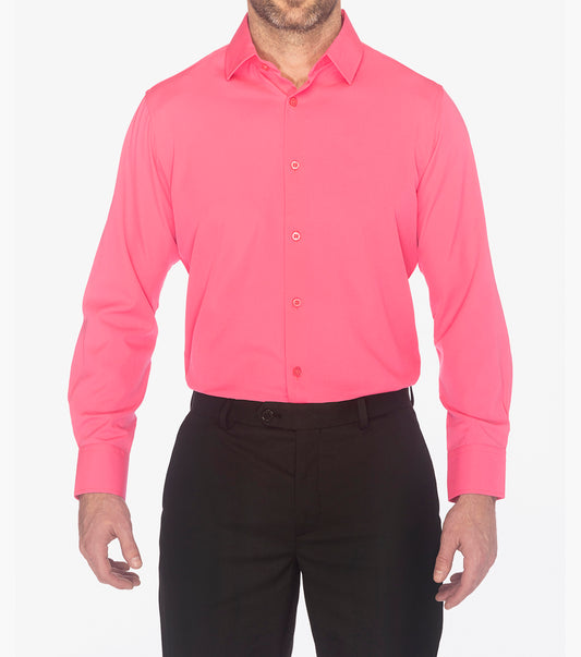 Stacy Adams Sandee Dress Shirt Spread Collar Dress Shirts - Pink