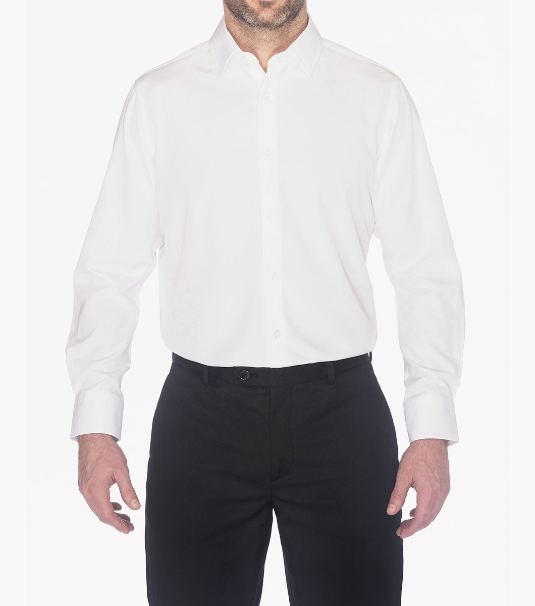Stacy Adams Sandee Dress Shirt Spread Collar Dress Shirts - White