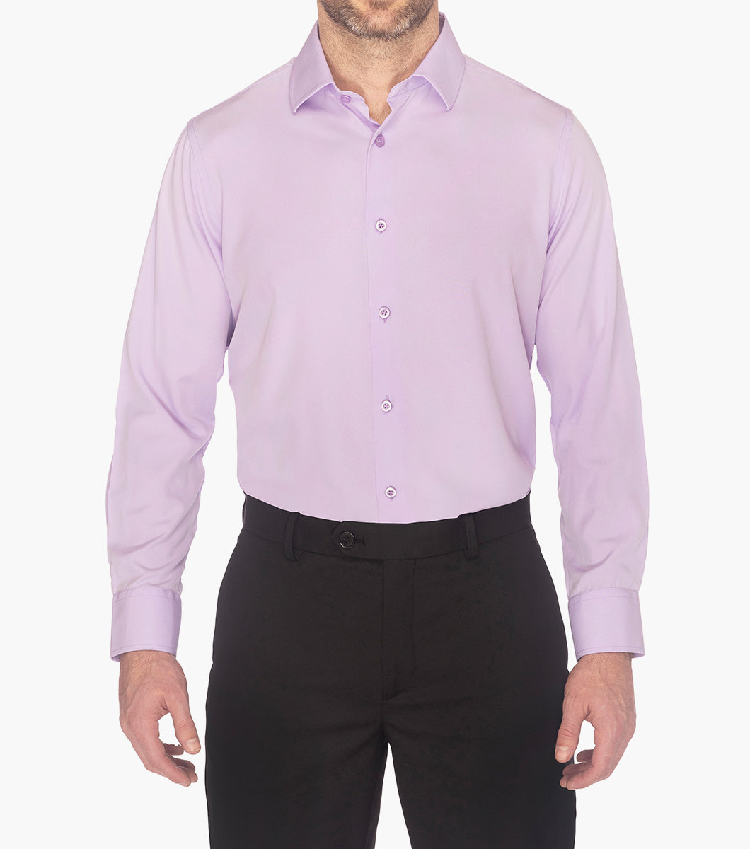 Stacy Adams Sandee Dress Shirt Spread Collar Dress Shirts - Lilac