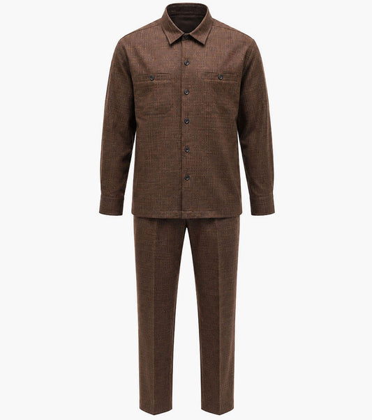 Stacy Adams Christof Pant Set Men’s Casual Wear - Brown