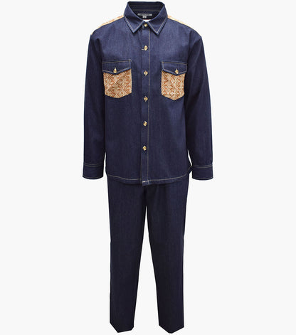 Stacy Adams Spencer Pant Set Men’s Casual Wear - Indigo