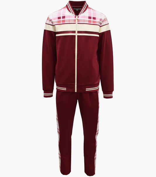 Stacy Adams Wesley Jogger Set Men’s Casual Wear - Burgundy