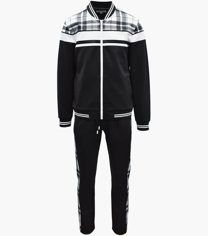 Stacy Adams Wesley Jogger Set Men’s Casual Wear - Black w/White