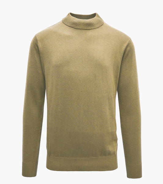 Stacy Adams Asher Mock Neck Sweater Men’s Casual Wear - Beige