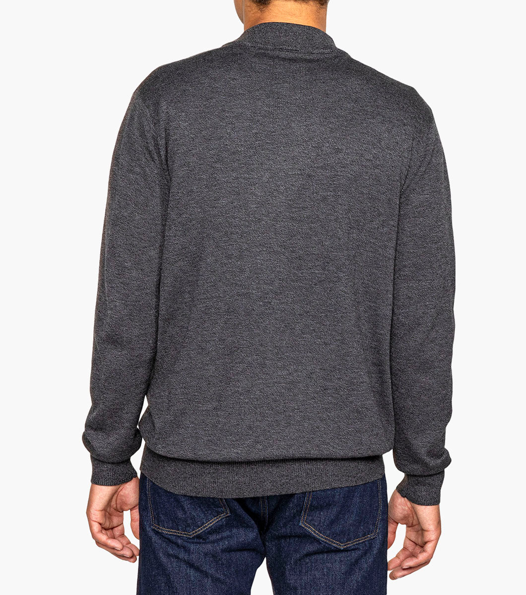 Stacy Adams Asher Mock Neck Sweater Men’s Casual Wear - Dark Gray