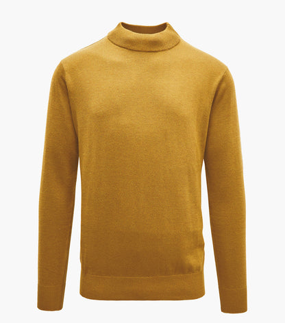 Stacy Adams Asher Mock Neck Sweater Men’s Casual Wear - Gold