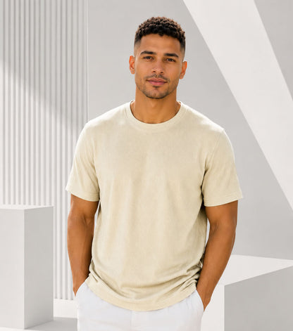 Stacy Adams Ambrose T-Shirt Men’s Casual Wear - Cream