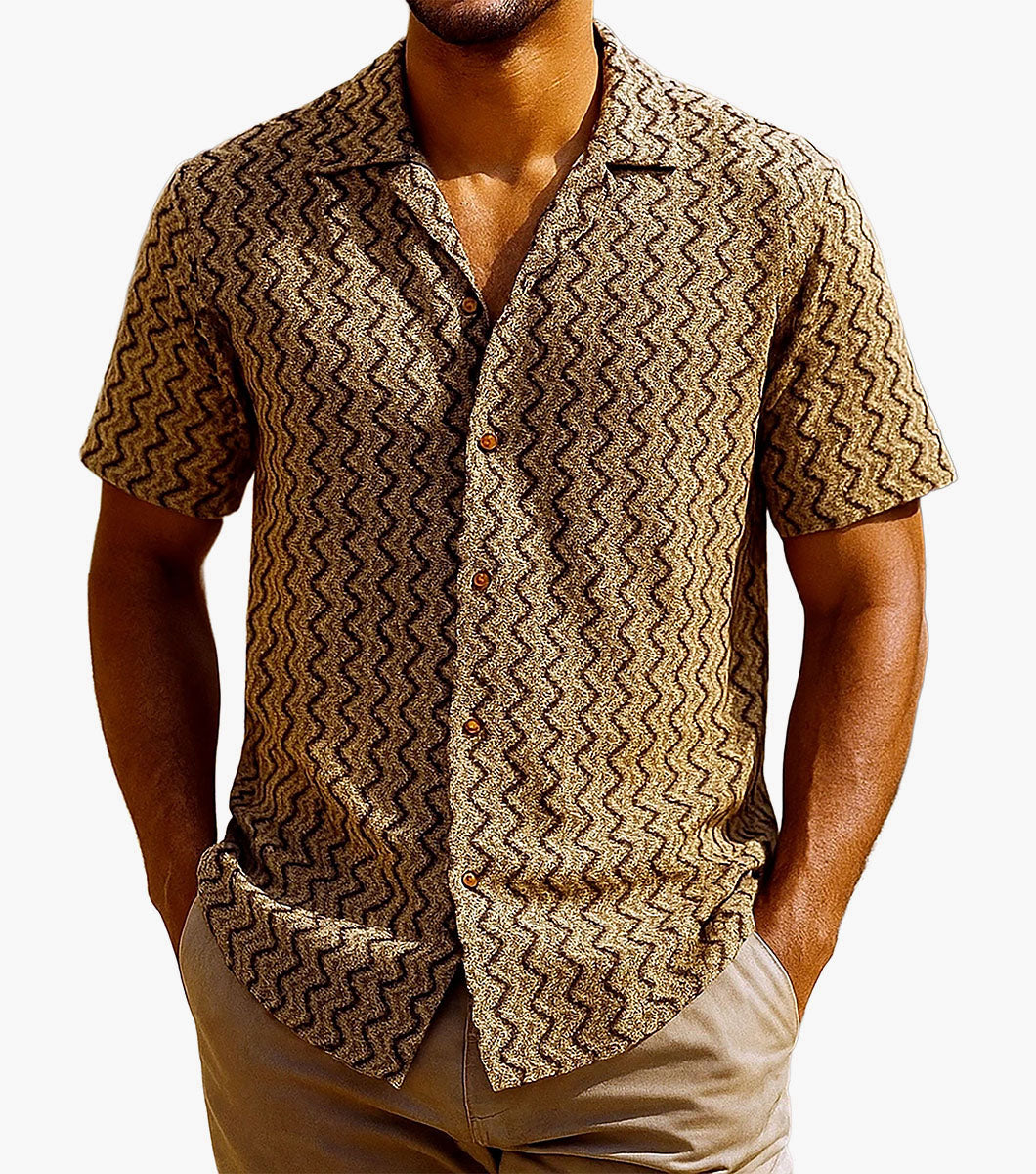 Stacy Adams Jasper Button Down Shirt - Brown