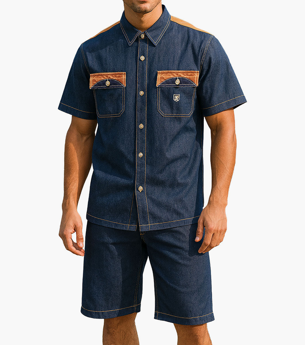 Stacy Adams Milo Short Set - Indigo