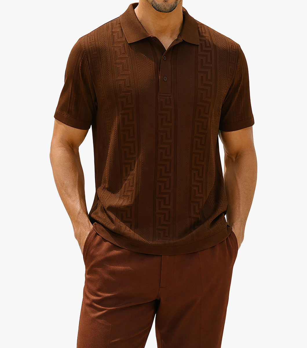 Stacy Adams Silas Polo Shirt - Brown