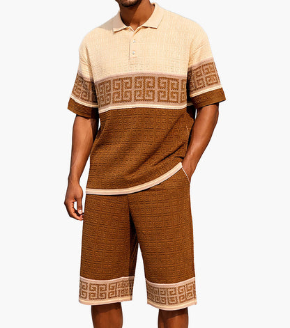Stacy Adams Amir Short Set - Tan