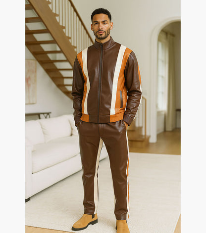 Stacy Adams Colsen Pant Set Men’s Casual Wear - Brown