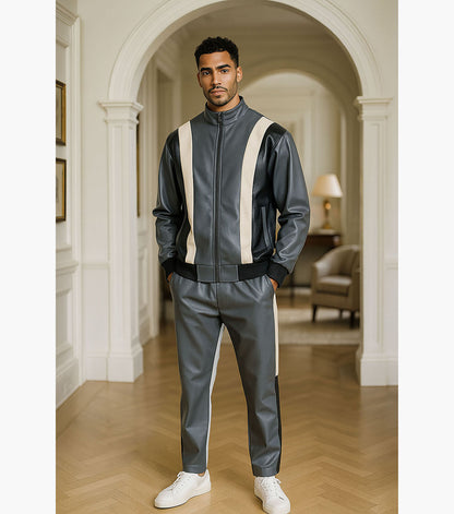 Stacy Adams Colsen Pant Set Men’s Casual Wear - Gray