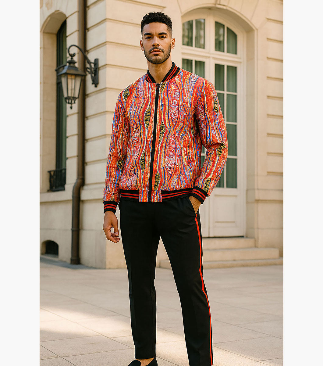 Stacy Adams Alistair Pant Set Men’s Casual Wear - Red