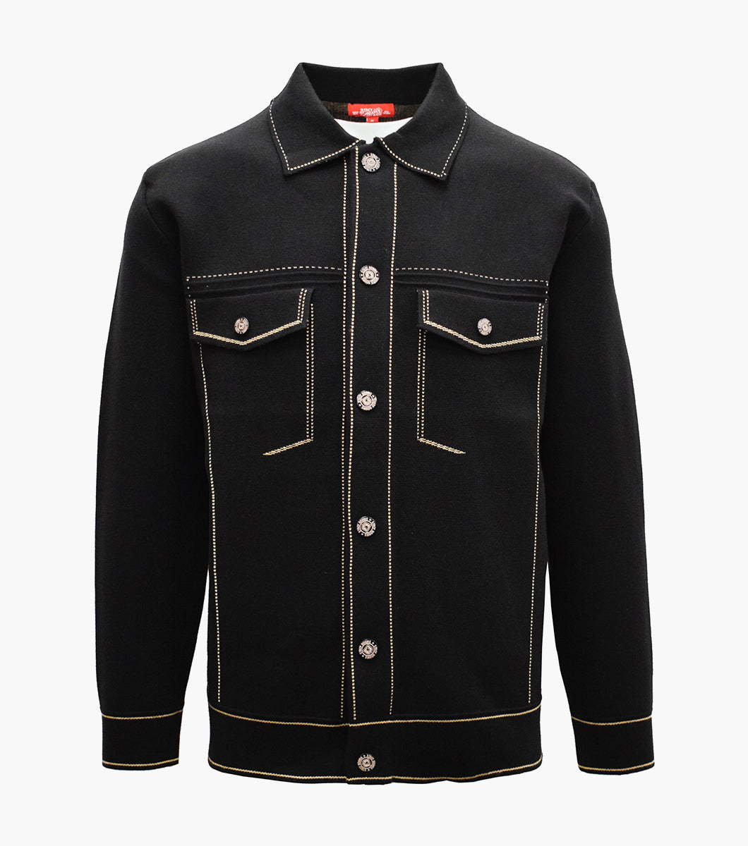 Stacy Adams Hugo Button Down Shirt Men’s Casual Wear - Black