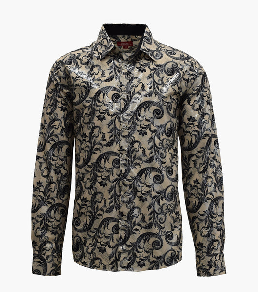 Stacy Adams Eli Button Down Shirt Men’s Casual Wear - Tan