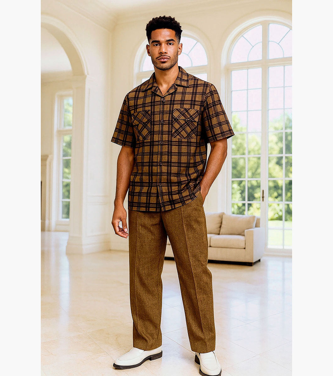 Stacy Adams Sebastian Pant Set Men’s Casual Wear - Saddle Tan