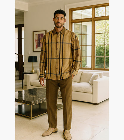 Stacy Adams Ezekiel Pant Set Men’s Casual Wear - Tan