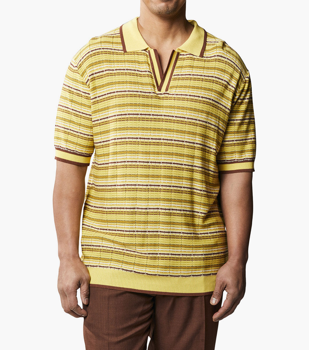 Stacy Adams Kayson Polo Shirt Men’s Casual Wear - Yellow