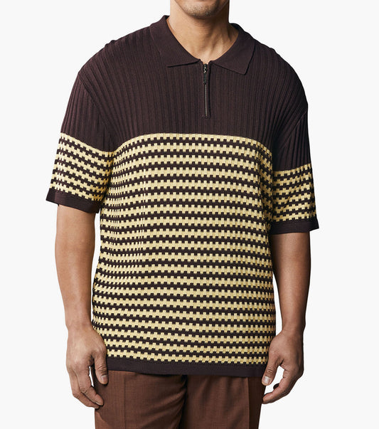Stacy Adams Walter Polo Shirt Men’s Casual Wear - Brown