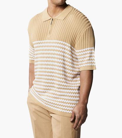 Stacy Adams Walter Polo Shirt Men’s Casual Wear - Tan